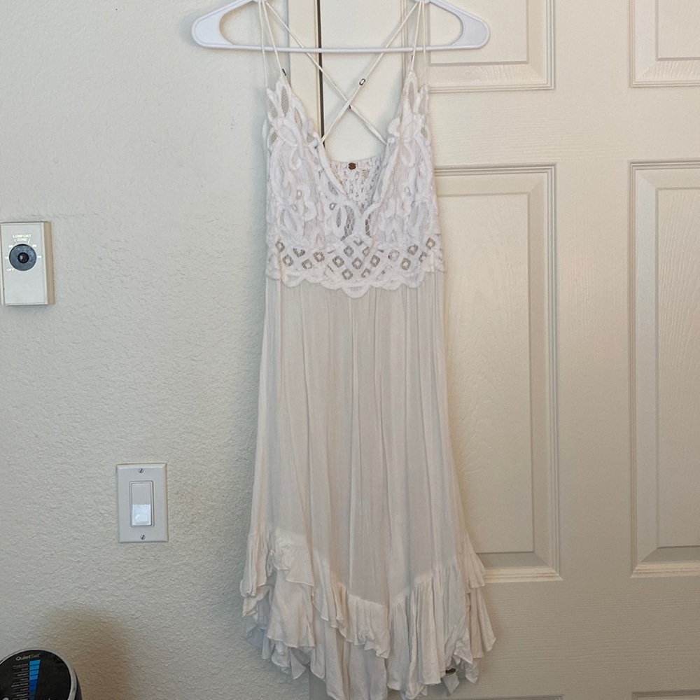 Free People One Adela Slip Dress White